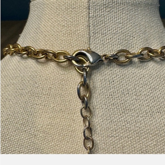 Stella and Dot Statement Blue and Green Crystal Necklace - Picture 7 of 7